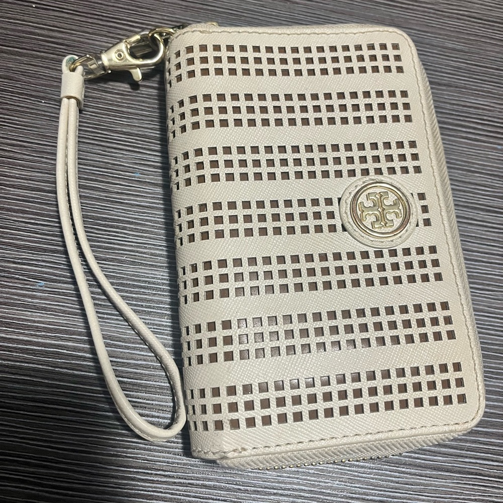 Tory Burch Wristlet Cream Color